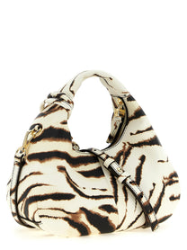Ganni Mini Hobo Zebra Handbag Gold