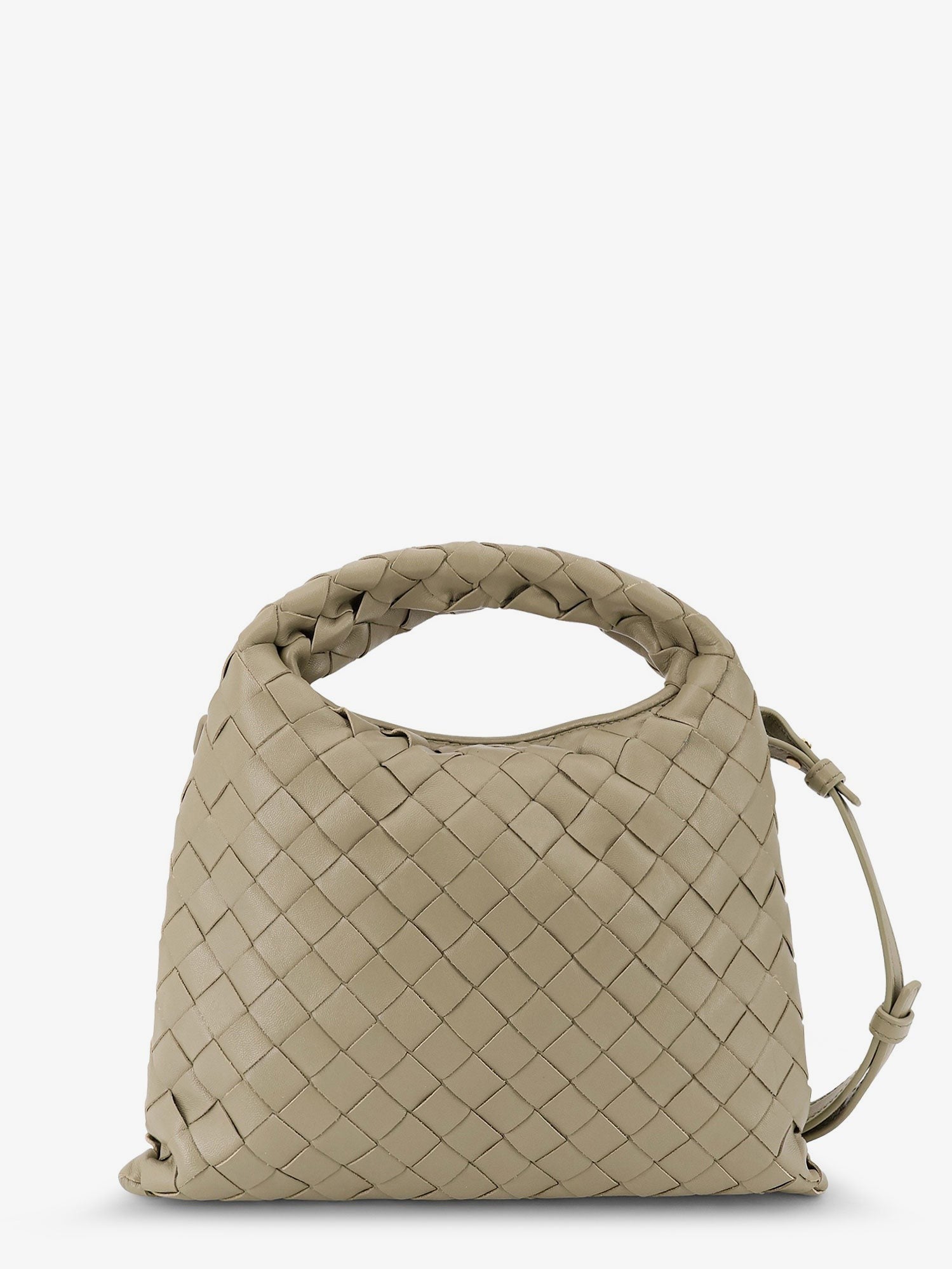 Bottega Veneta Women's Mini Hop Leather Crossbody Bag Beige
