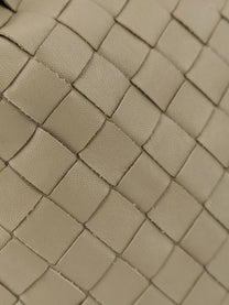 Bottega Veneta Women's Mini Hop Leather Crossbody Bag Beige