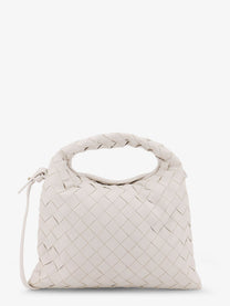 Bottega Veneta Women's Mini Hop Leather Crossbody Bag White