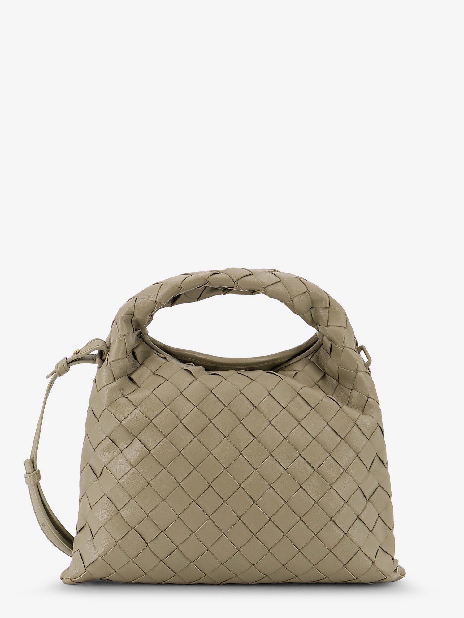 Bottega Veneta Women's Mini Hop Leather Crossbody Bag Beige