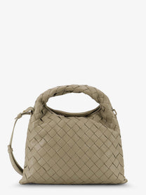 Bottega Veneta Women's Mini Hop Leather Crossbody Bag Beige