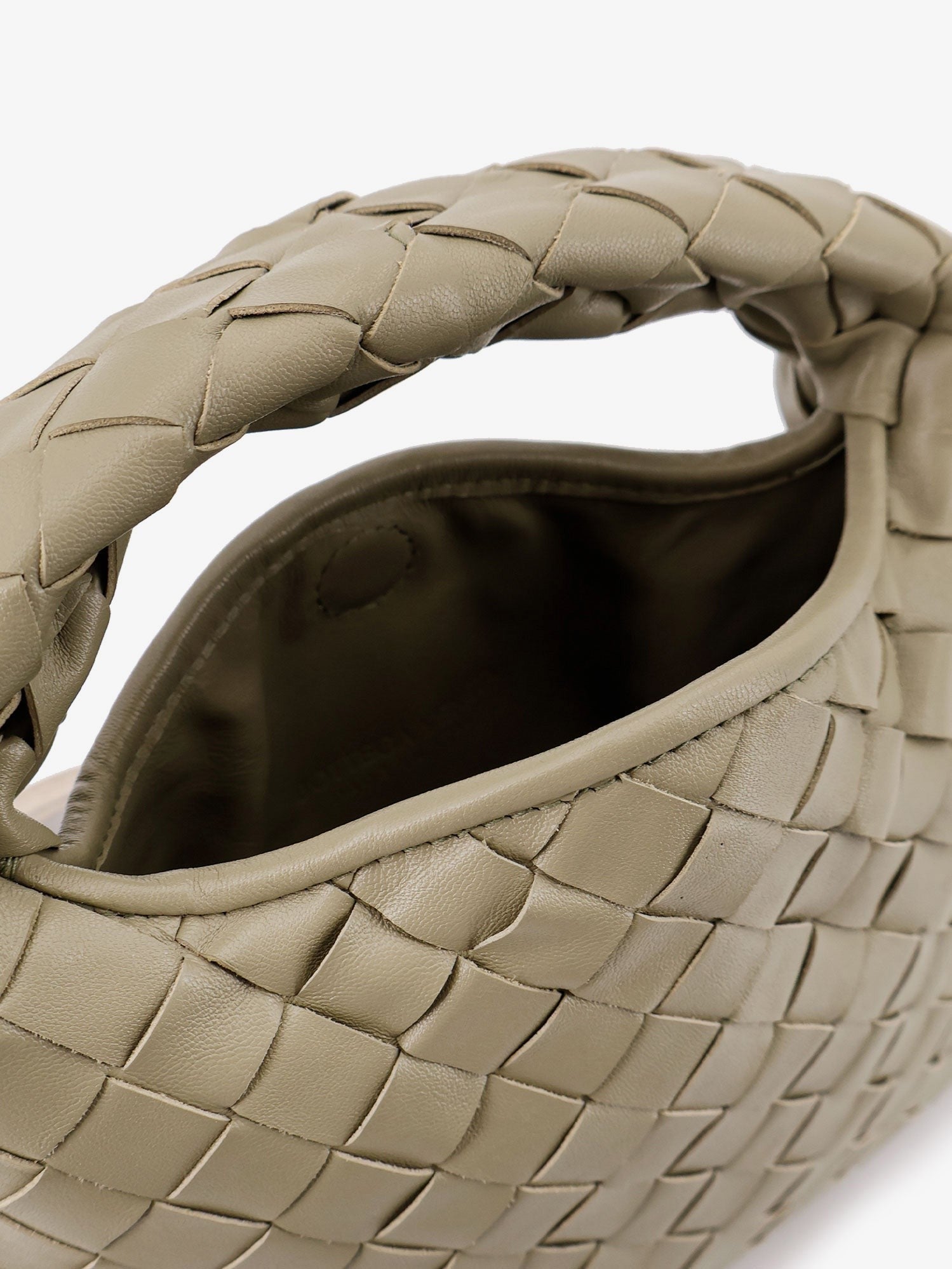 Bottega Veneta Women's Mini Hop Leather Crossbody Bag Beige
