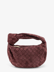 Bottega Veneta Women's Mini Jodie Intrecciato Suede Handbag Gold