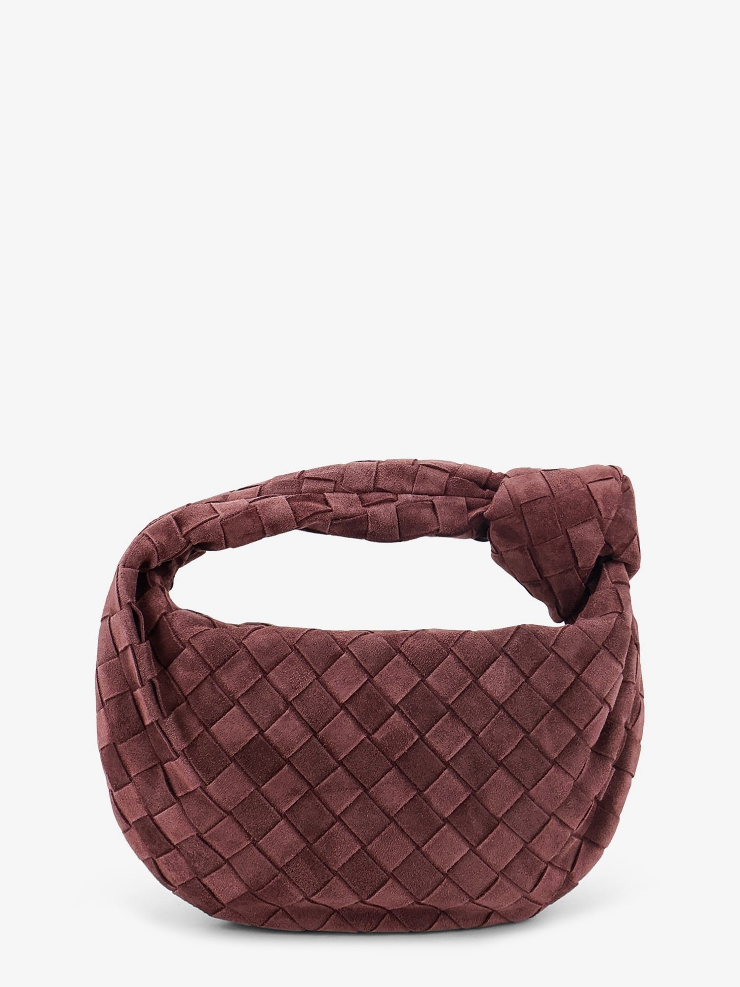Bottega Veneta Women's Mini Jodie Intrecciato Suede Handbag Gold