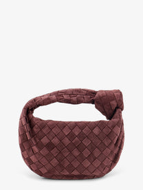 Bottega Veneta Women's Mini Jodie Intrecciato Suede Handbag Gold