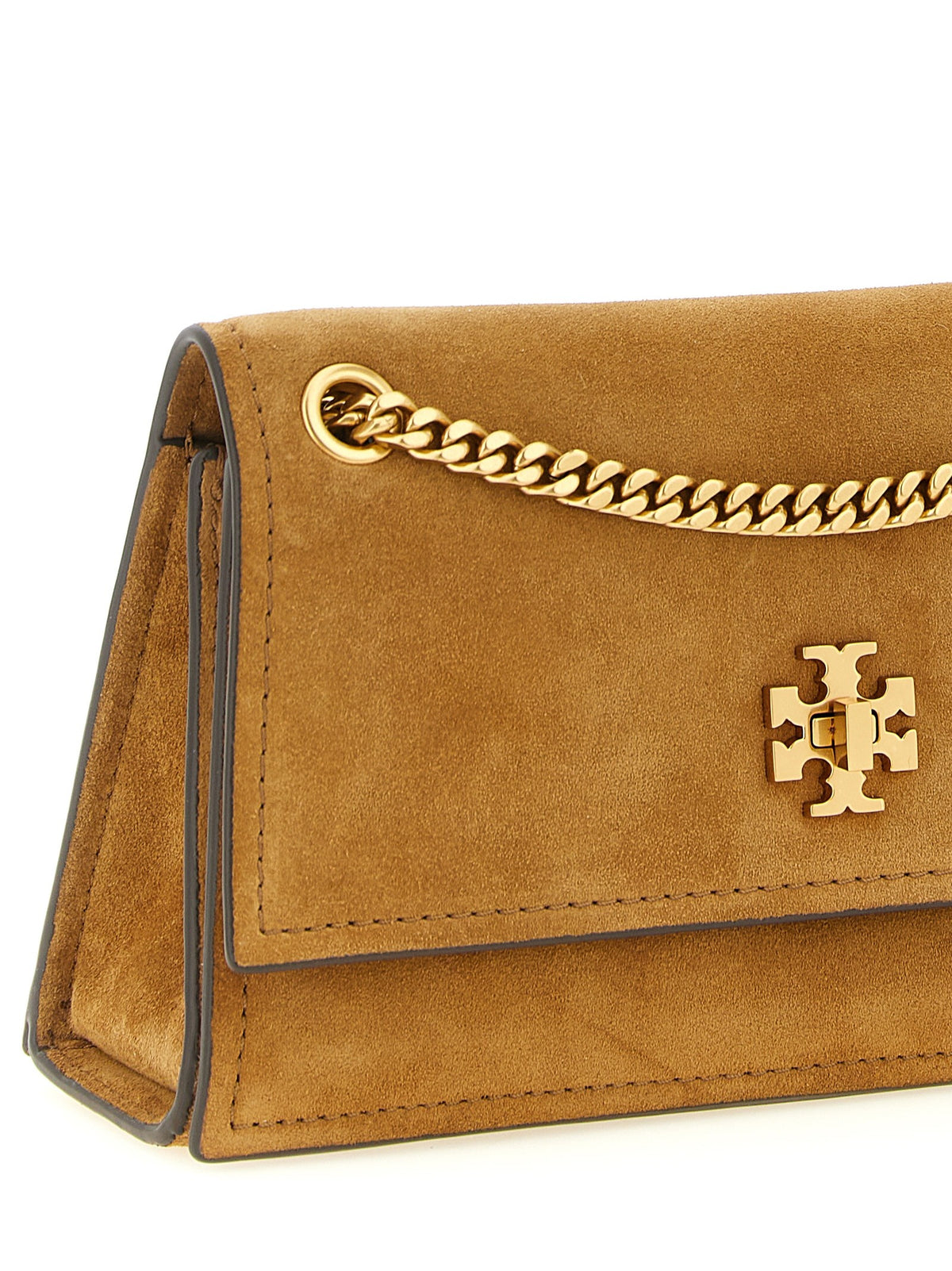 Tory Burch Mini Kira Turnlock Shoulder Bag Brown, view 3