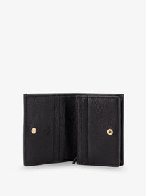Gucci Women's Mini Leather Wallet and GG Supreme Fabric Black