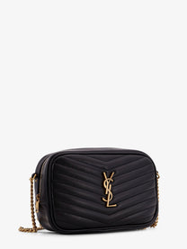 Saint Laurent Women's Mini Lou Quilted Leather Crossbody Bag Black