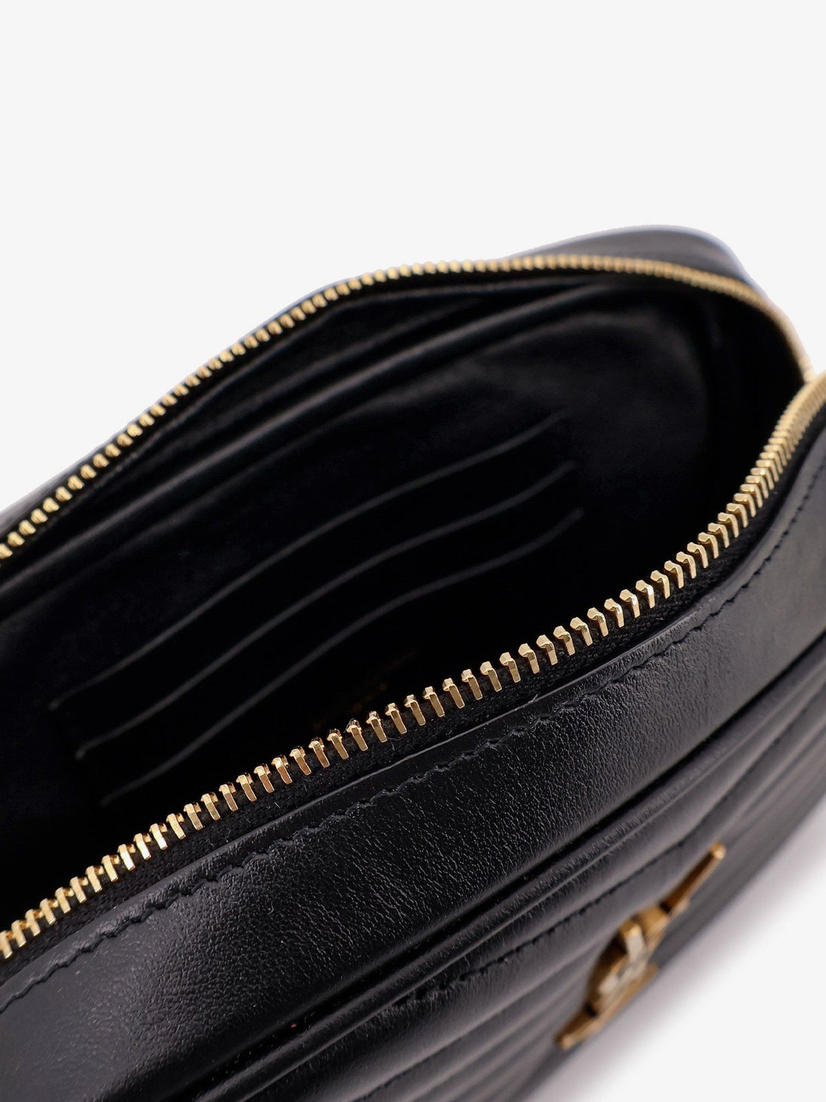 Saint Laurent Women's Mini Lou Quilted Leather Crossbody Bag Black