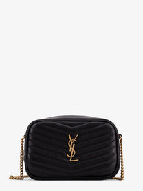 Saint Laurent Women's Mini Lou Quilted Leather Crossbody Bag Black