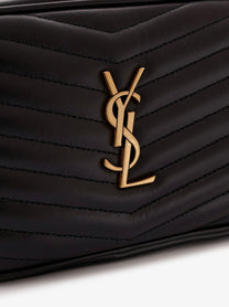 Saint Laurent Women's Mini Lou Quilted Leather Crossbody Bag Black