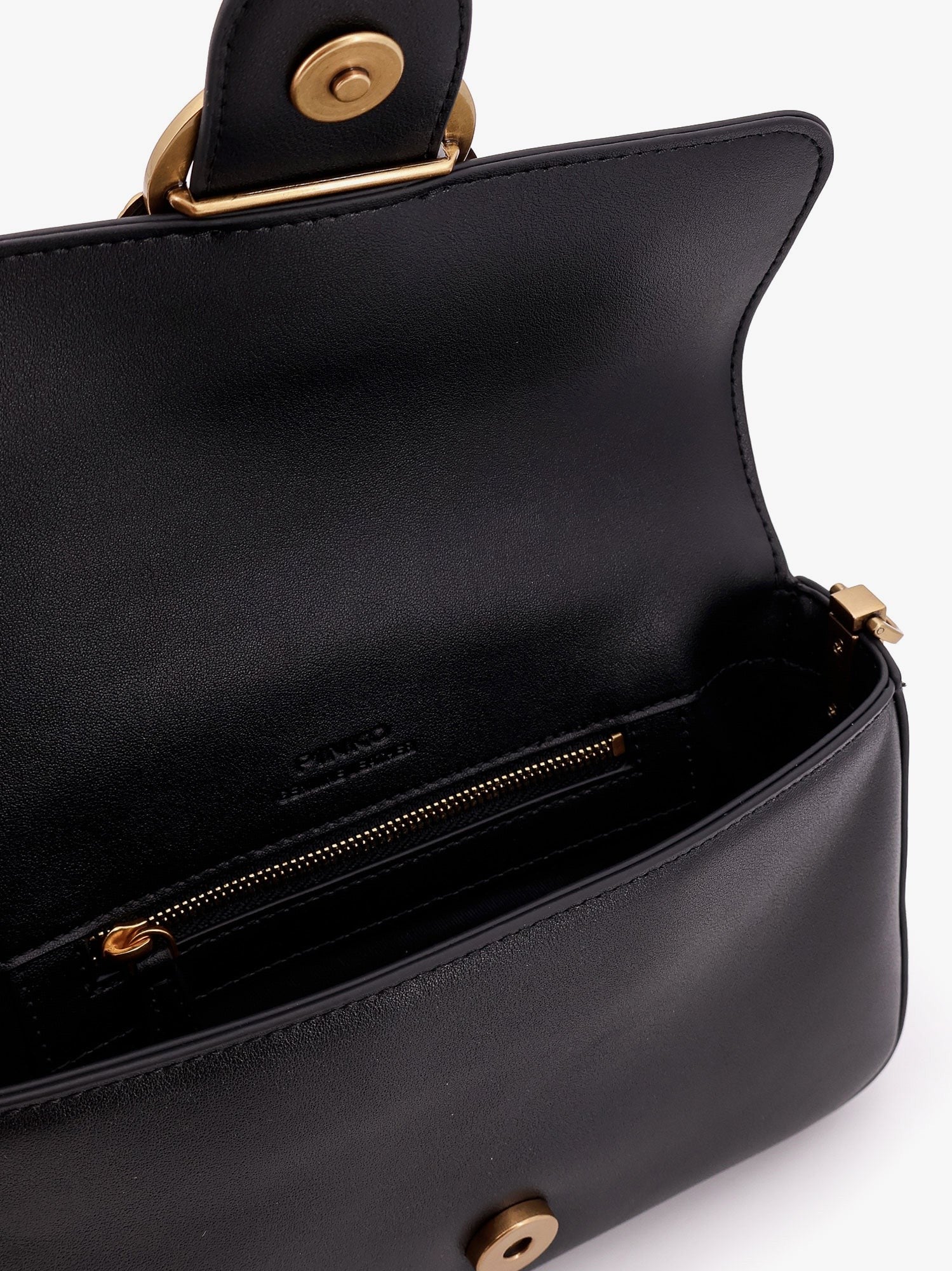 Pinko Women's Mini Love Bag Leather Crossbody Bag Black