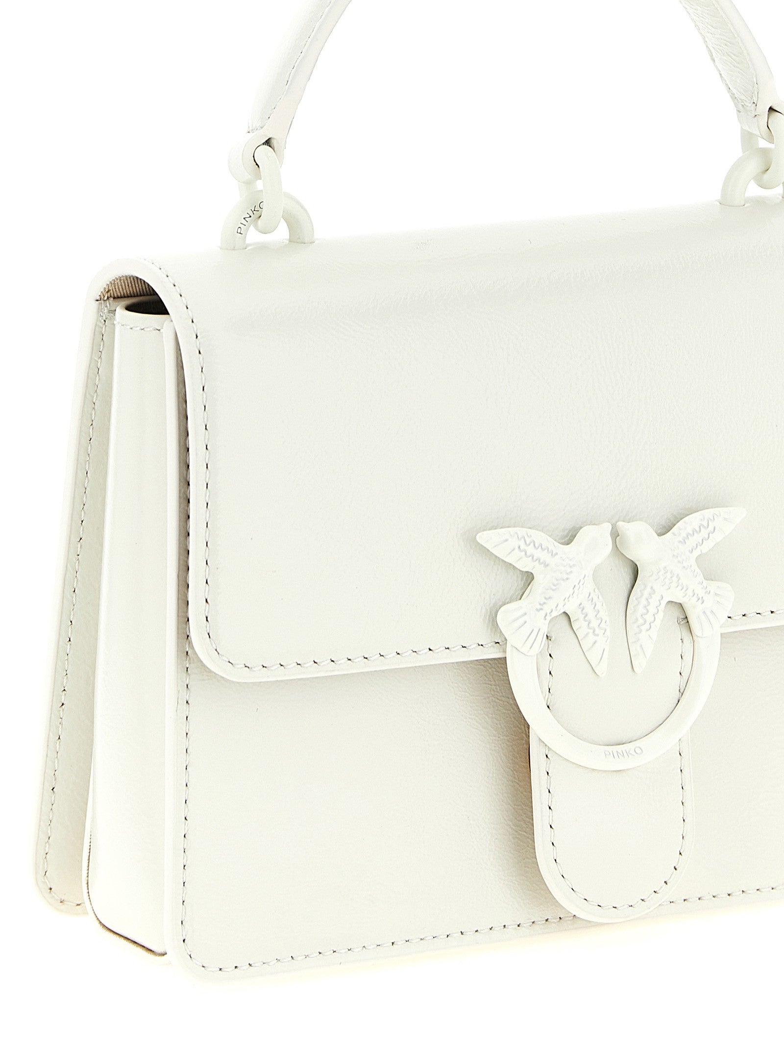 Pinko Mini Love One Light Handbag White