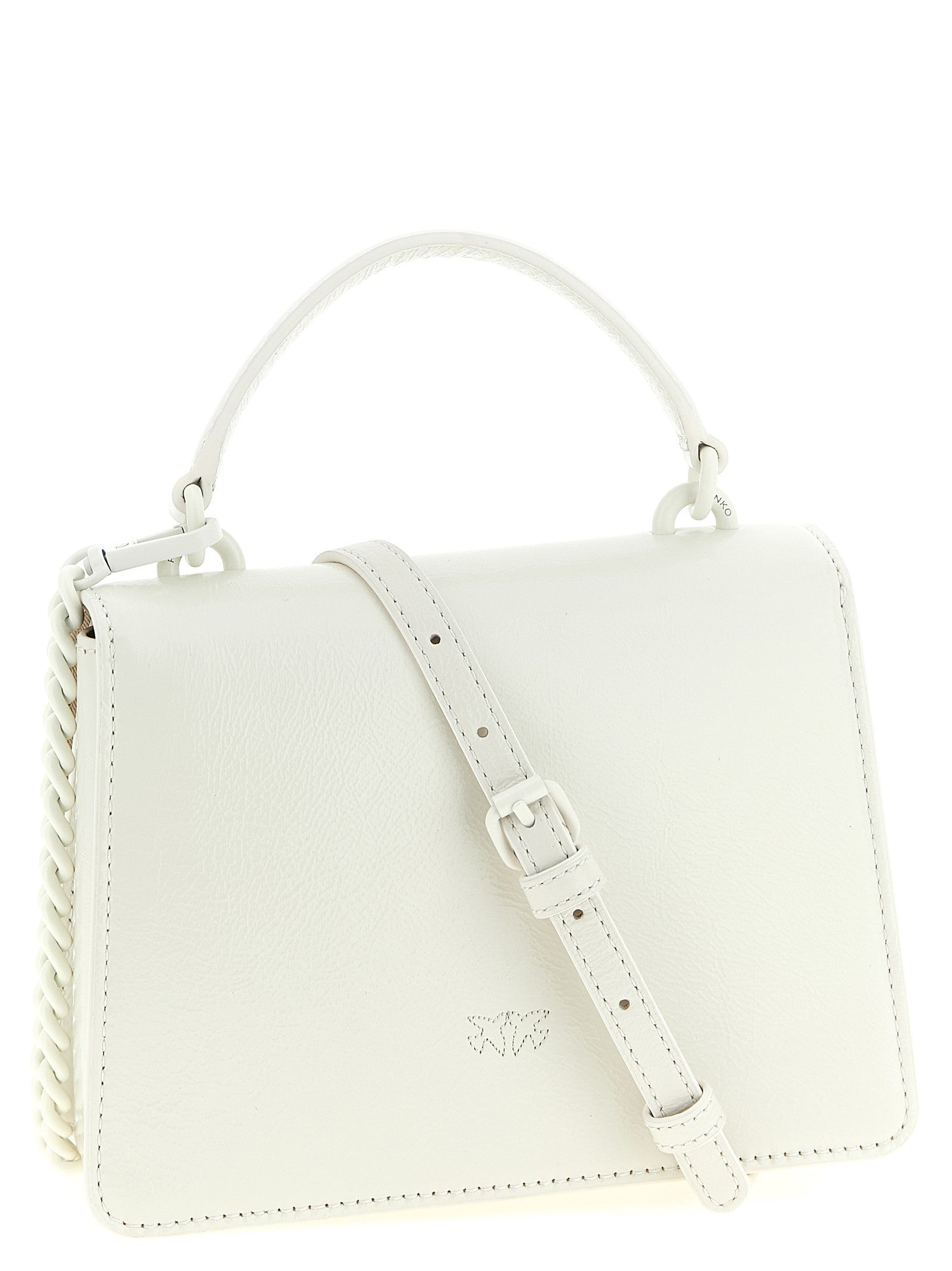 Pinko Mini Love One Light Handbag White