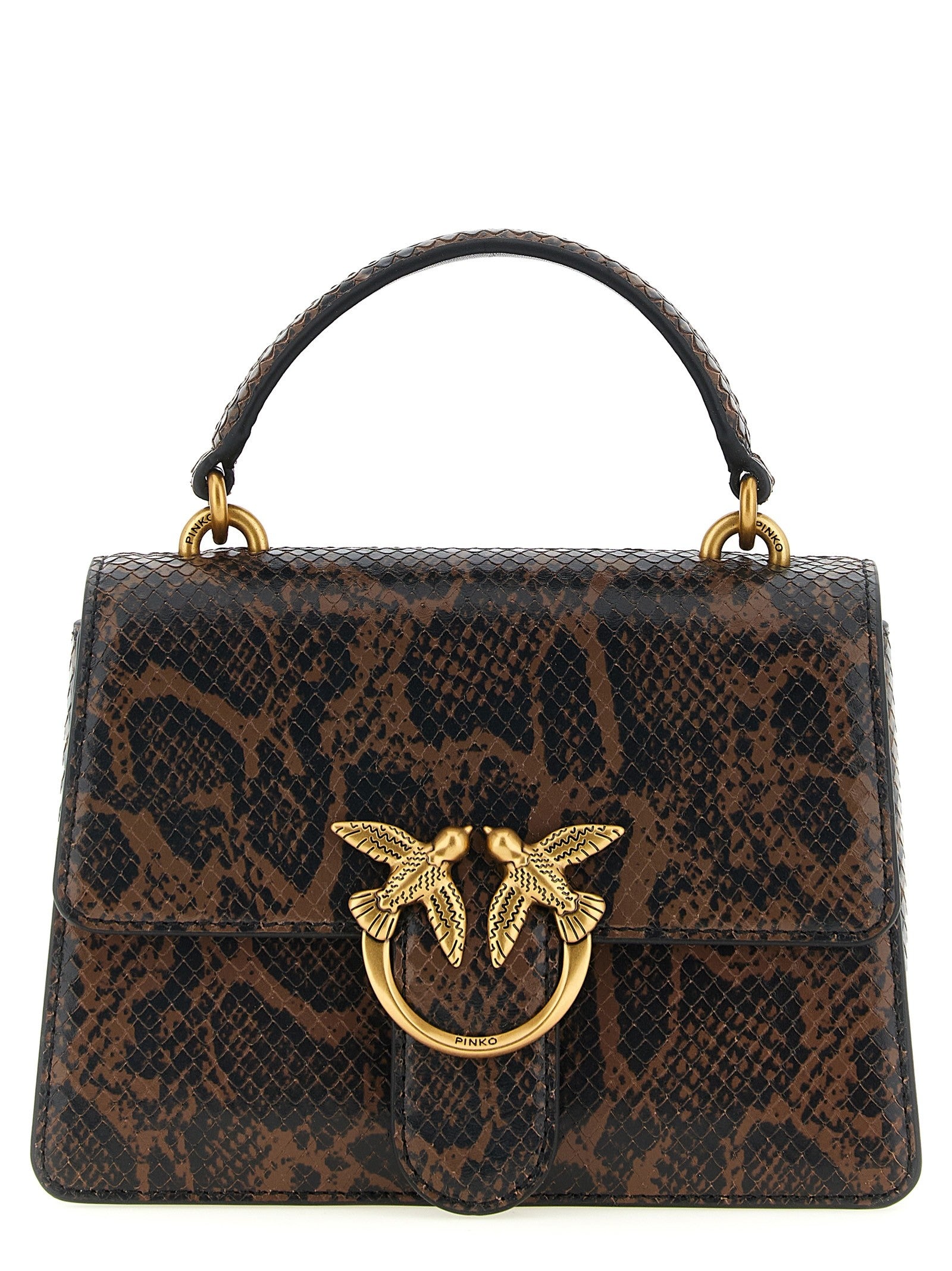 Pinko Mini Love One Light Handbag Brown