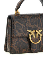 Pinko Mini Love One Light Handbag Brown, view 3