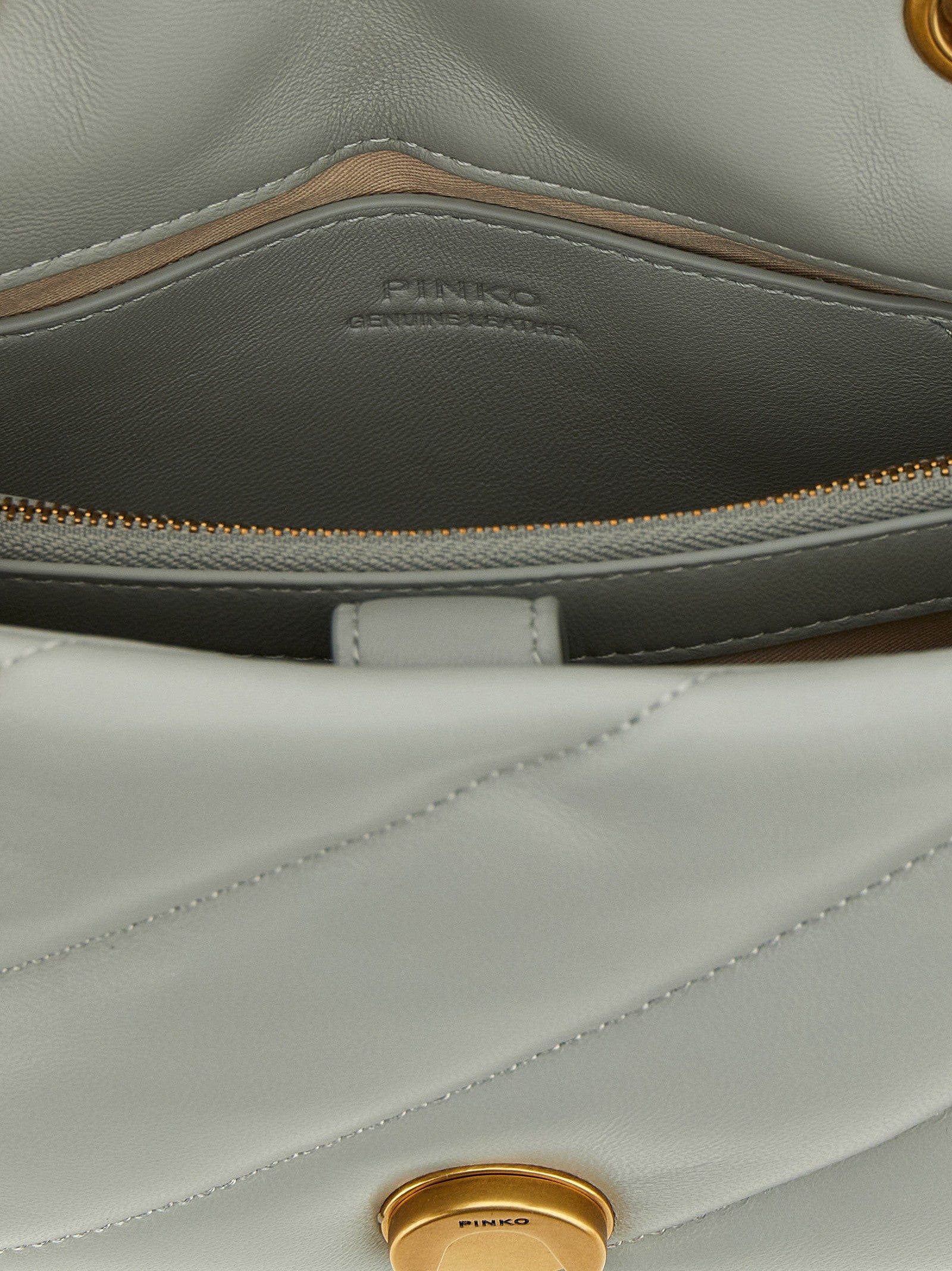 Pinko Mini Love Puff Crossbody Bag Grey