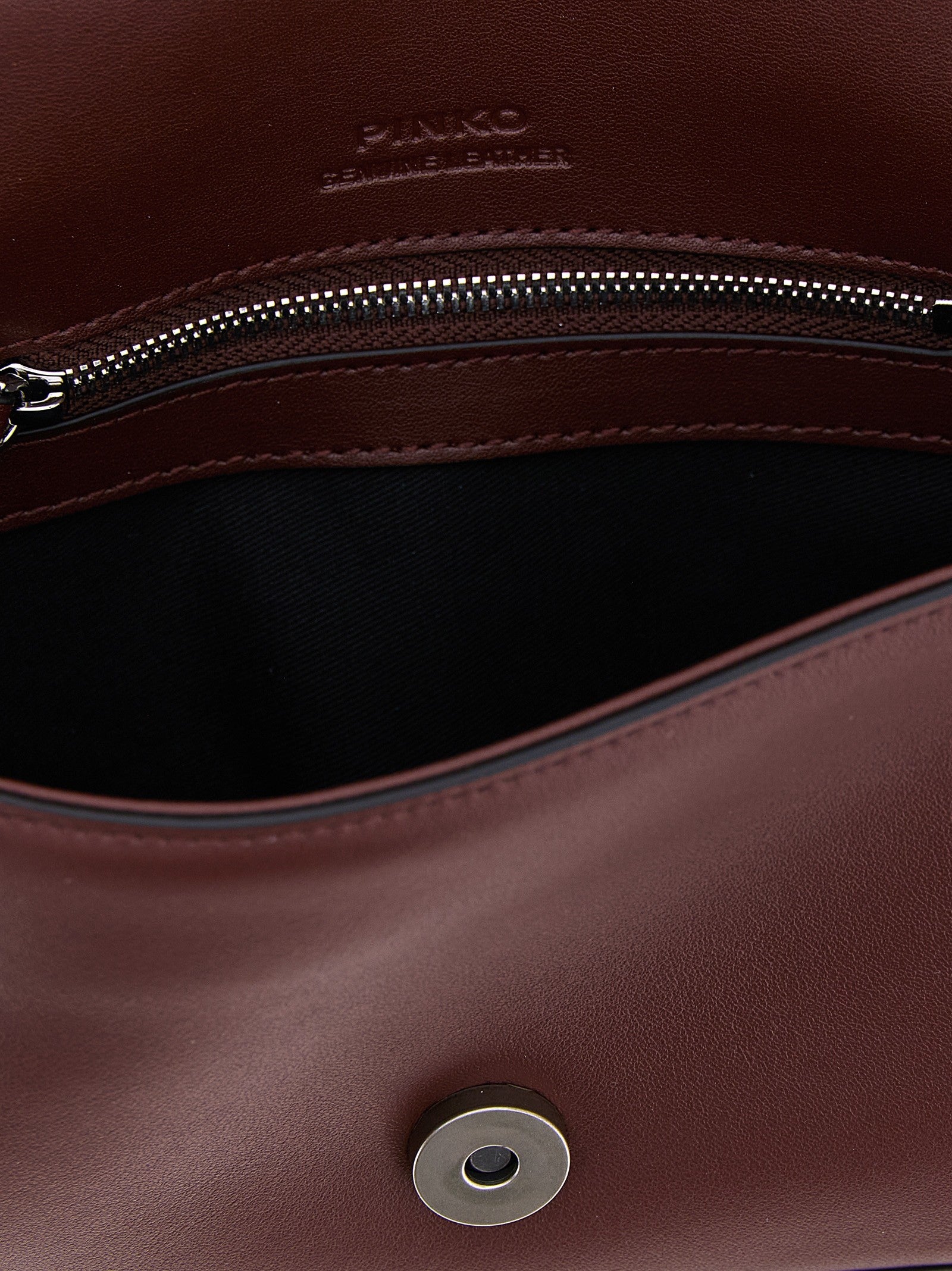 Pinko Mini Love Slouchy Shoulder Bag Red