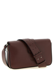 Pinko Mini Love Slouchy Shoulder Bag Red