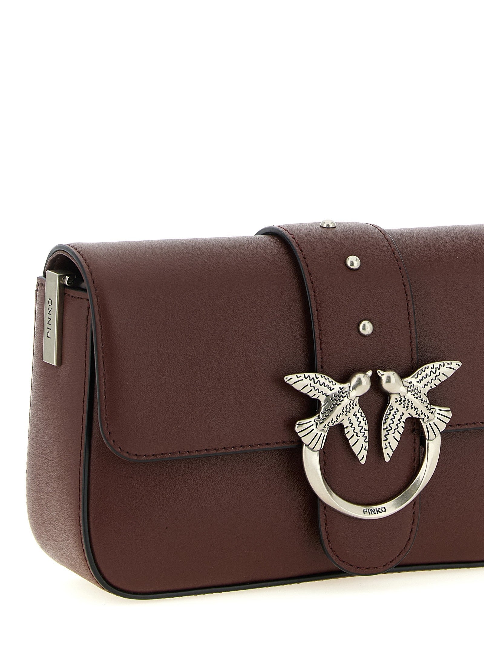 Pinko Mini Love Slouchy Shoulder Bag Red