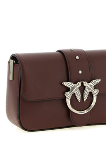 Pinko Mini Love Slouchy Shoulder Bag Red