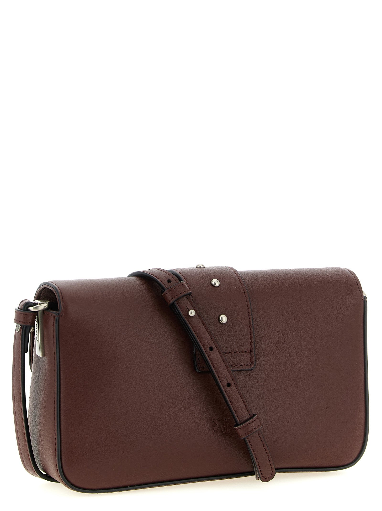 Pinko Mini Love Slouchy Shoulder Bag Red