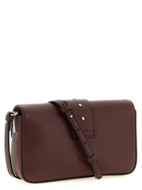 Pinko Mini Love Slouchy Shoulder Bag Red