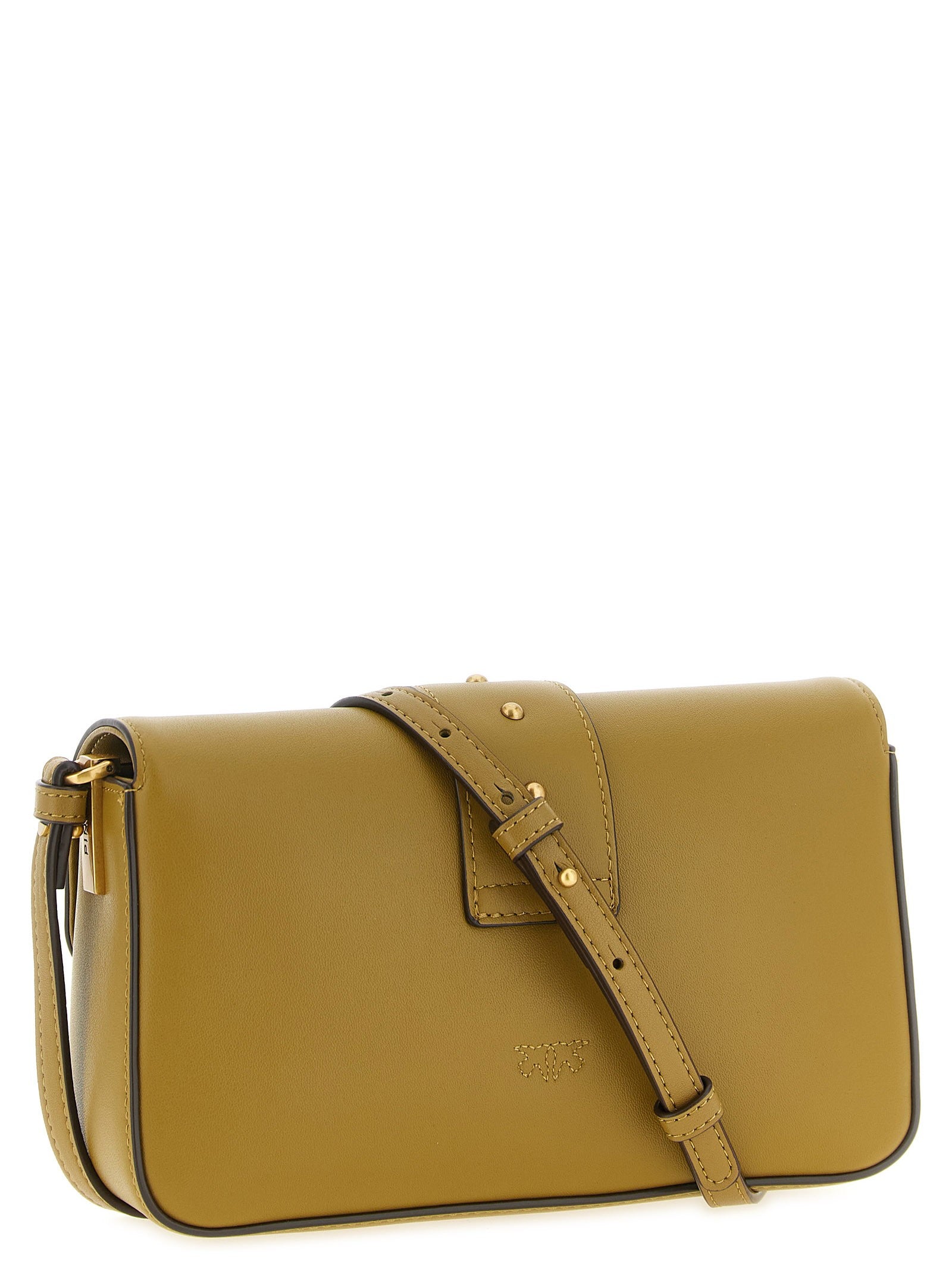 Pinko Mini Love Slouchy Shoulder Bag Green