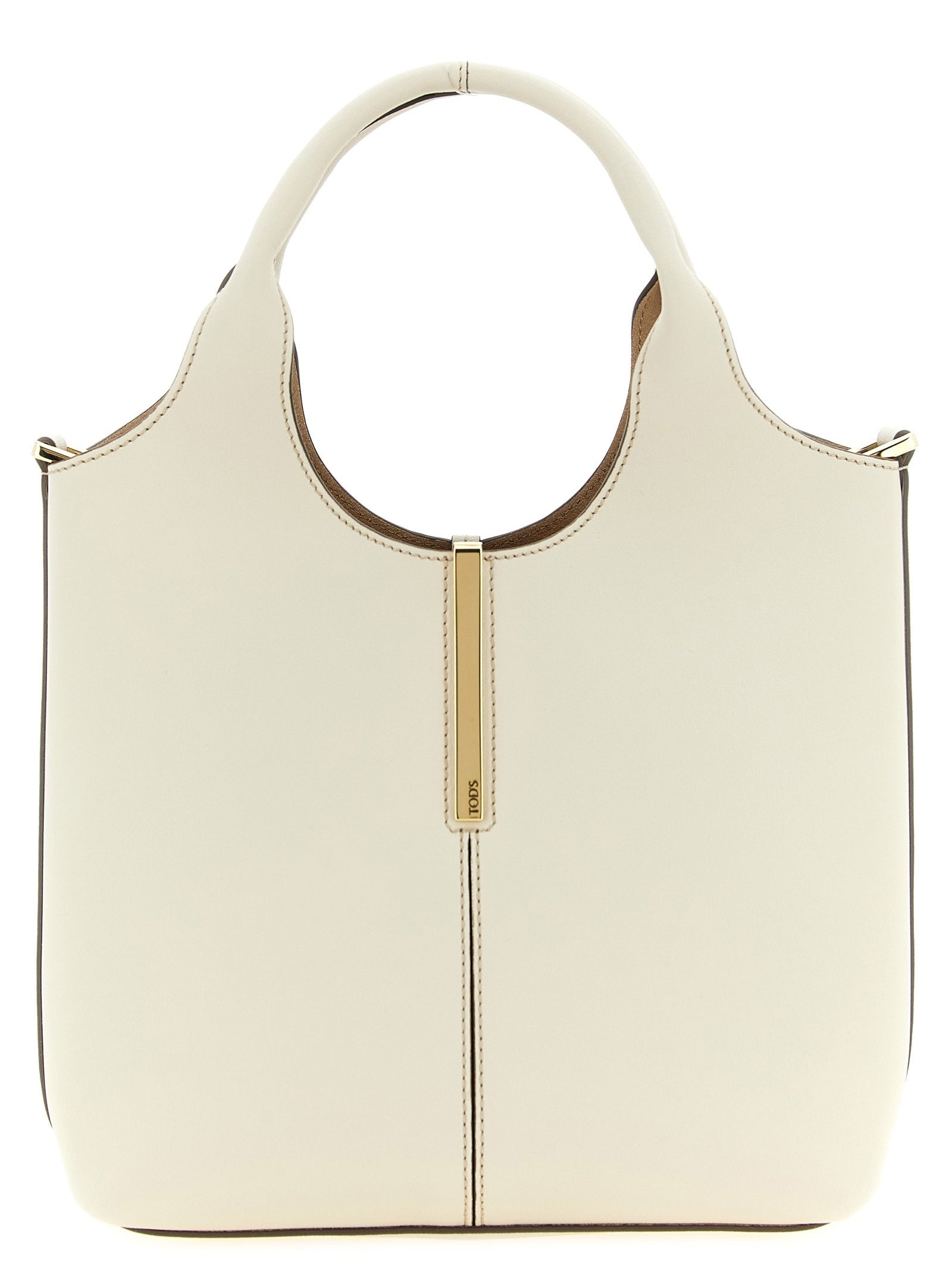 Tod's Mini Metal Plate Shopping Bag White