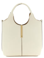 Tod's Mini Metal Plate Shopping Bag White
