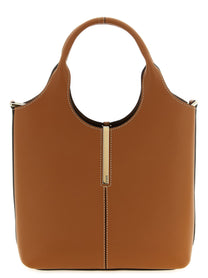 Tod's Mini Metal Plate Shopping Bag Brown