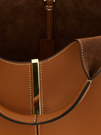 Tod's Mini Metal Plate Shopping Bag Brown