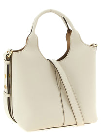 Tod's Mini Metal Plate Shopping Bag White