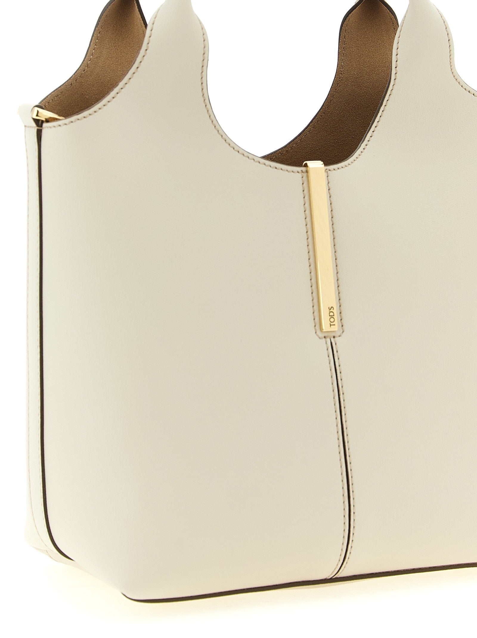 Tod's Mini Metal Plate Shopping Bag White