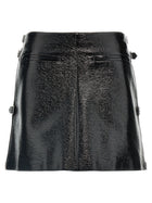 courrèges Mini Multi Sangle Vinyl Skirt Black