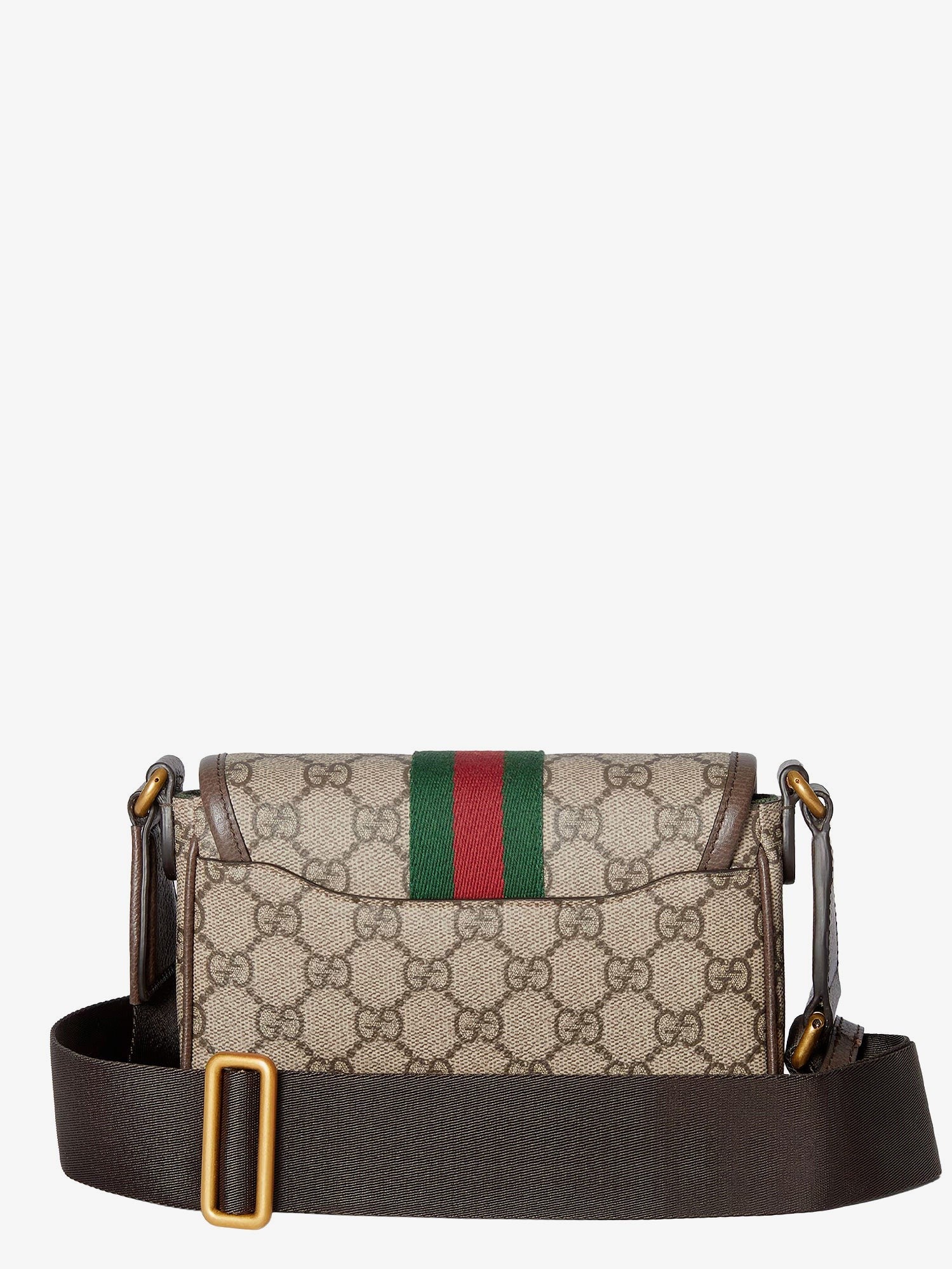 Gucci Men's Mini Ophidia GG Fabric Crossbody Bag Beige