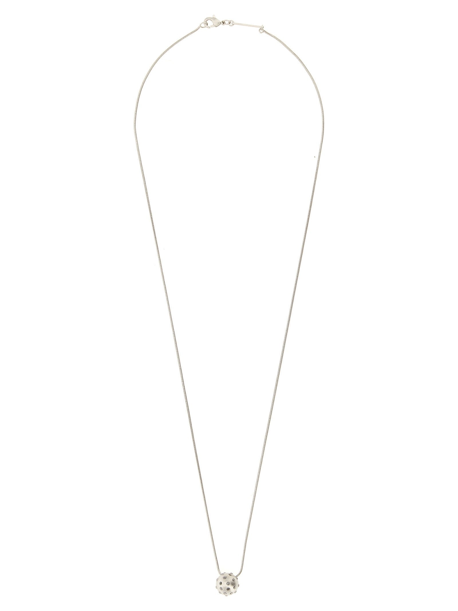 Rick Owens Mini Orb Necklace Silver