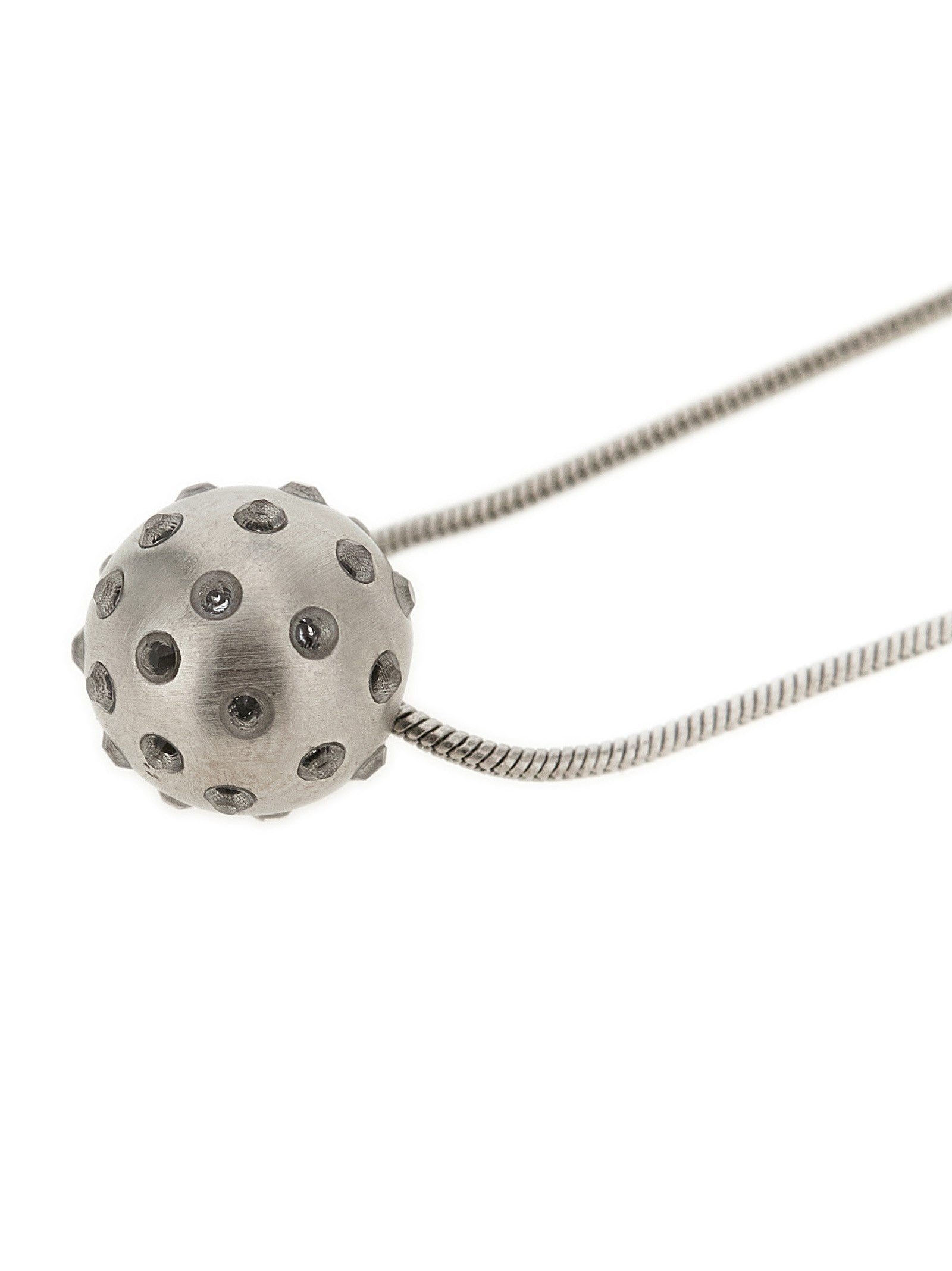 Rick Owens Mini Orb Necklace Silver