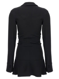 The Attico Mini Polo Dress Black