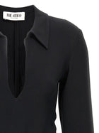 The Attico Mini Polo Dress Black, view 3