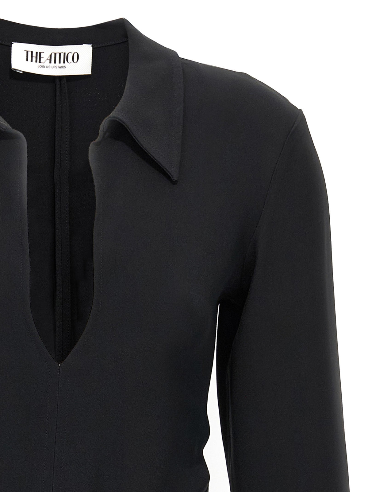 The Attico Mini Polo Dress Black