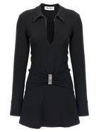The Attico Mini Polo Dress Black