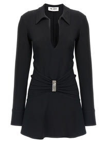 The Attico Mini Polo Dress Black