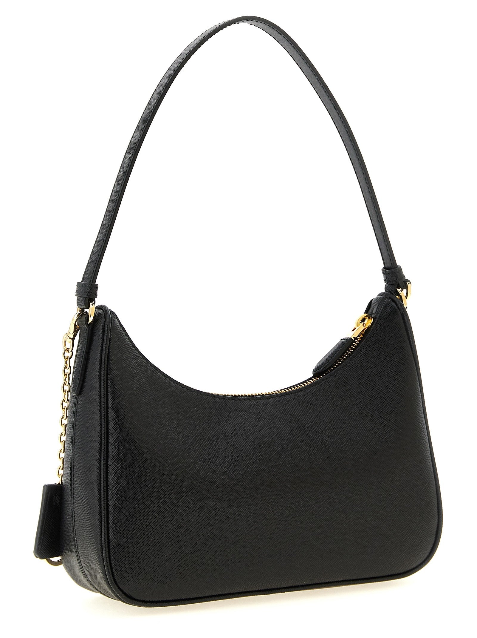PRADA Mini Re Edition Saffiano Shoulder Bag Black