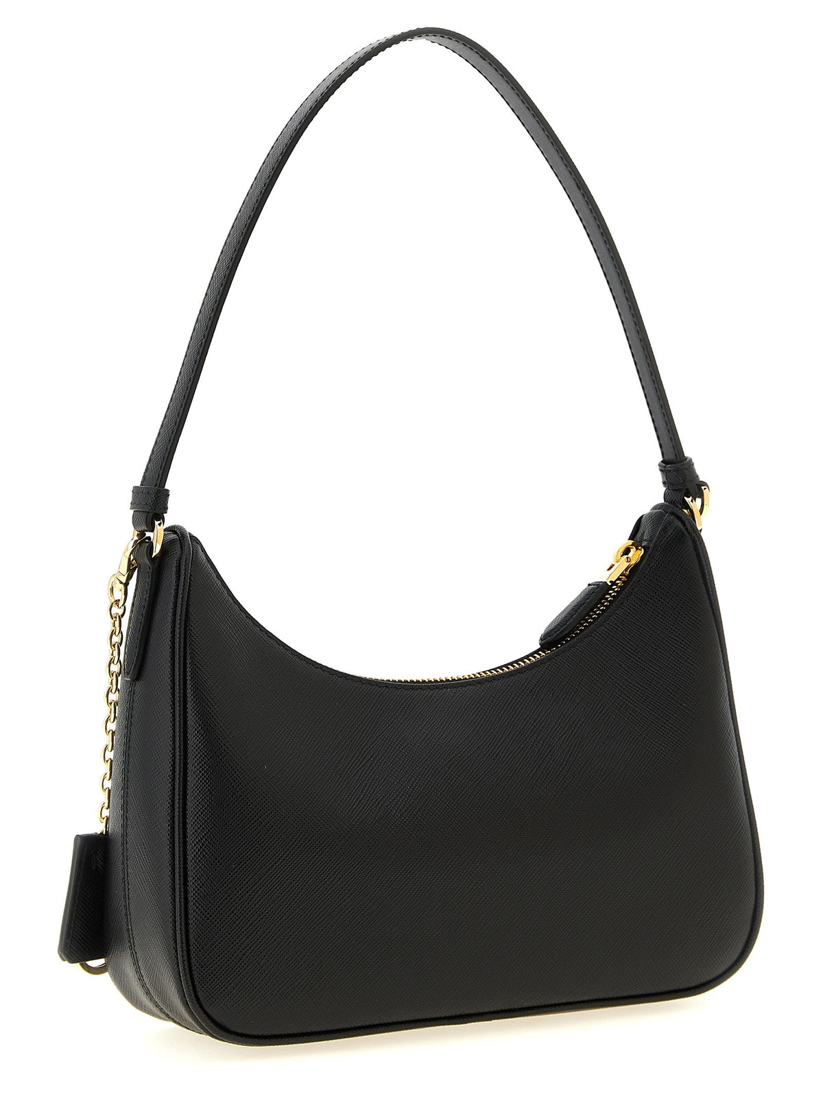 PRADA Mini Re Edition Saffiano Shoulder Bag Black, view 2