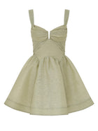 Zimmermann Women's Mini Rebellion Drape Dress Green