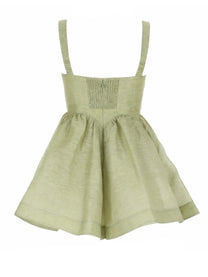 Zimmermann Women's Mini Rebellion Drape Dress Green, view 3