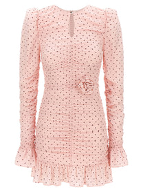 ROTATE Birger Christensen Mini Ruches Dress Blue
