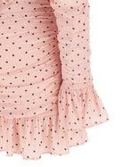 ROTATE Birger Christensen Mini Ruches Dress Blue, view 4